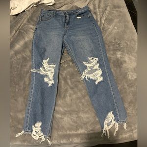 American Eagle Ripped Mom Jeans